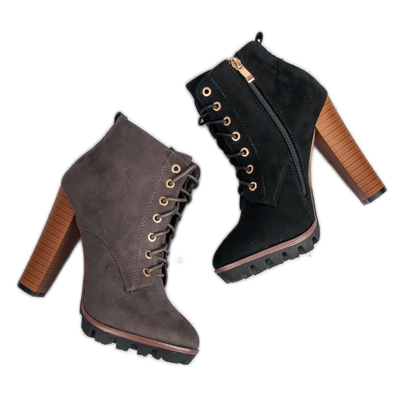 Fekete kötött bokacsizma 2