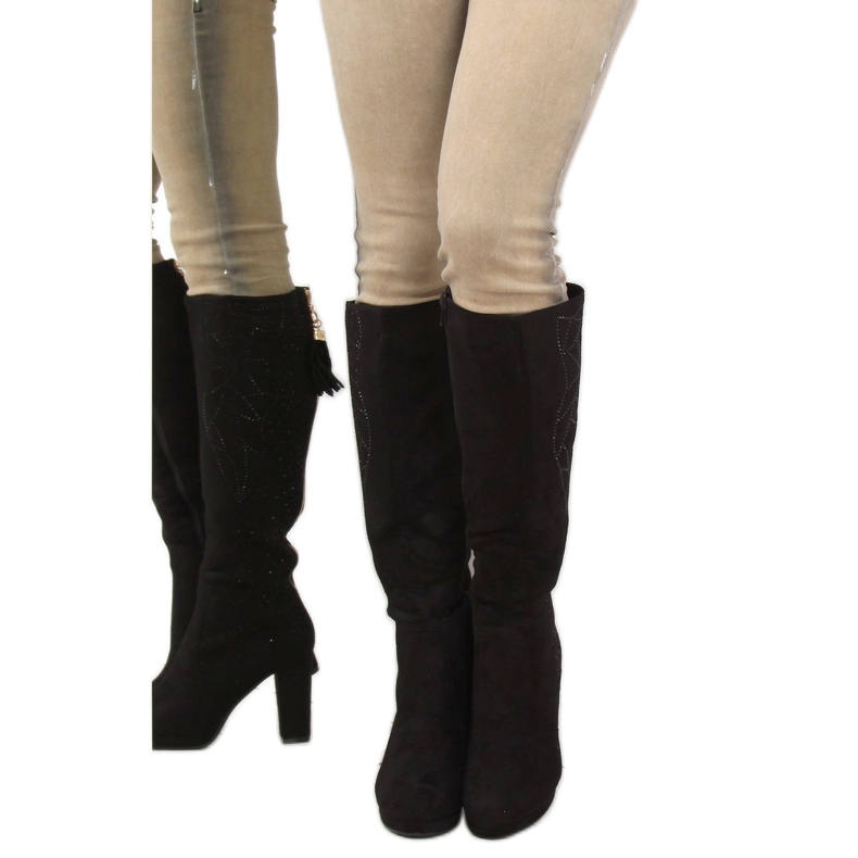 Fekete J22 fekete platformcsizma 2