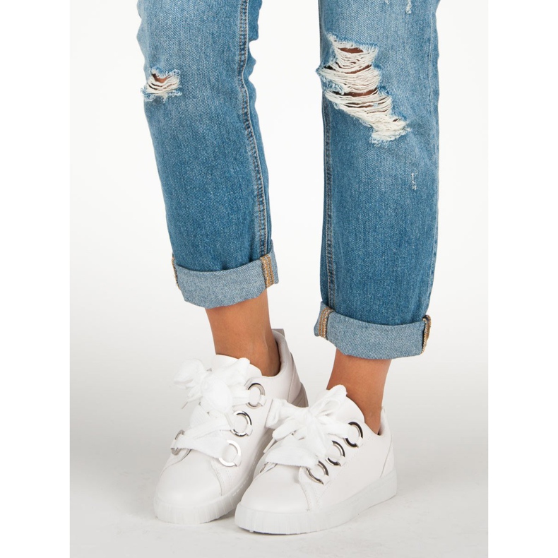Super Me Fehér fűzős cipők 1