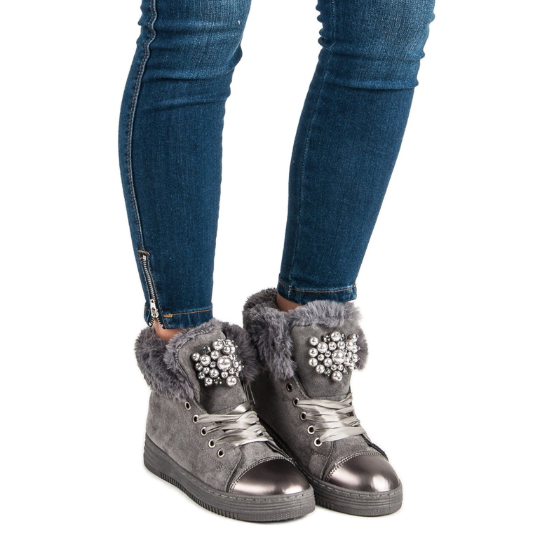 Meleg cipők szürke 1