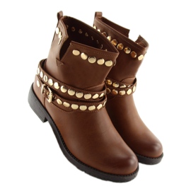 Barna katonai csizma A89811 Camel 2