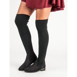 Super Me Felszerelt női csizma fekete 2