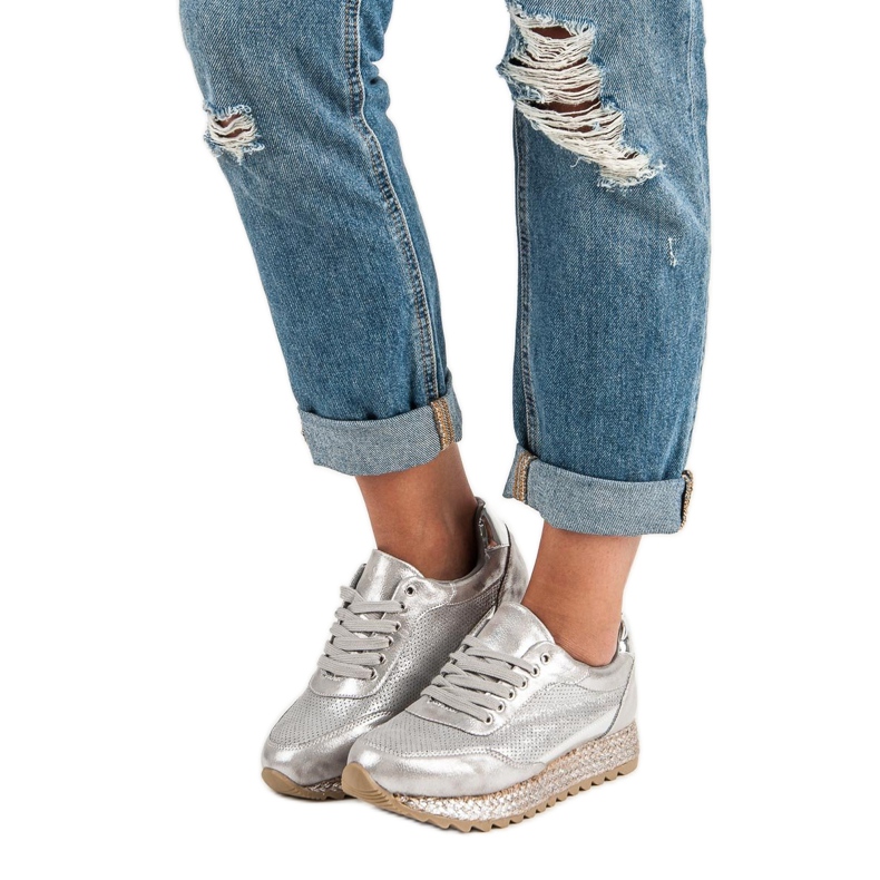 Bestelle Kötött cipők espadrilles szürke 1