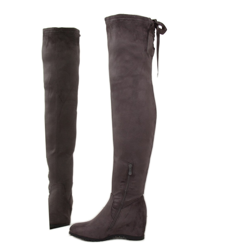 Szürke Túlcsizma ék sarkú 168-139 Szürke 1 Szürke Túlcsizma ék sarkú 168-139 Szürke 1