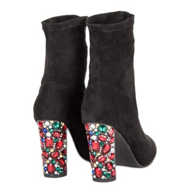 Vices Elegáns velúr csizma fekete 1