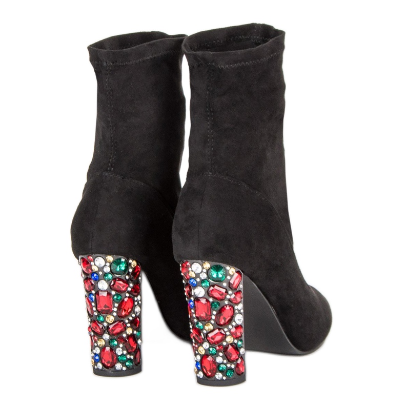 Vices Elegáns velúr csizma fekete 1