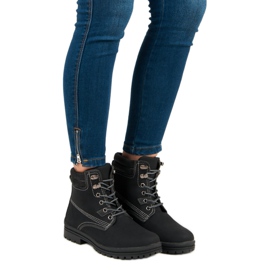 Fekete kötött túracipő 1