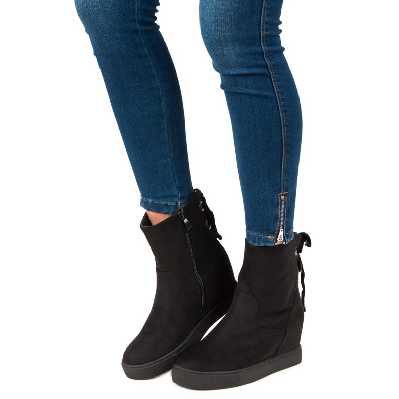 Bestelle Bordó ék csizma fekete 1