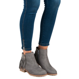 Kayla Boho velúr csizma szürke 1