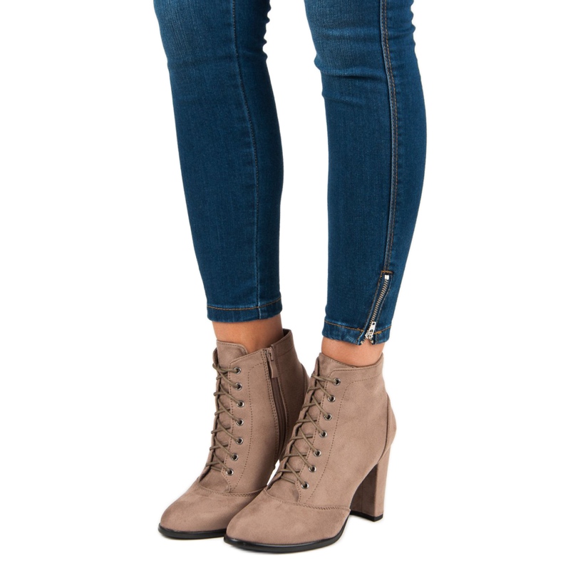 Juliet Kötve csizma a poszton barna 1