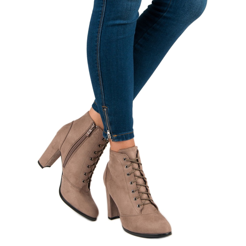 Juliet Kötve csizma a poszton barna 2