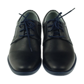 Riko Férfi sötétkék bőr cipő 819 3