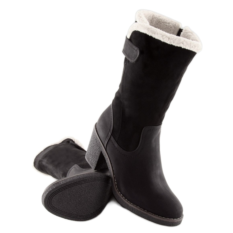 Fekete csizma női stabil T132 Black 1