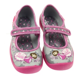 Tépőzáras papucs Befado 114x305 szürke rózsaszín 3