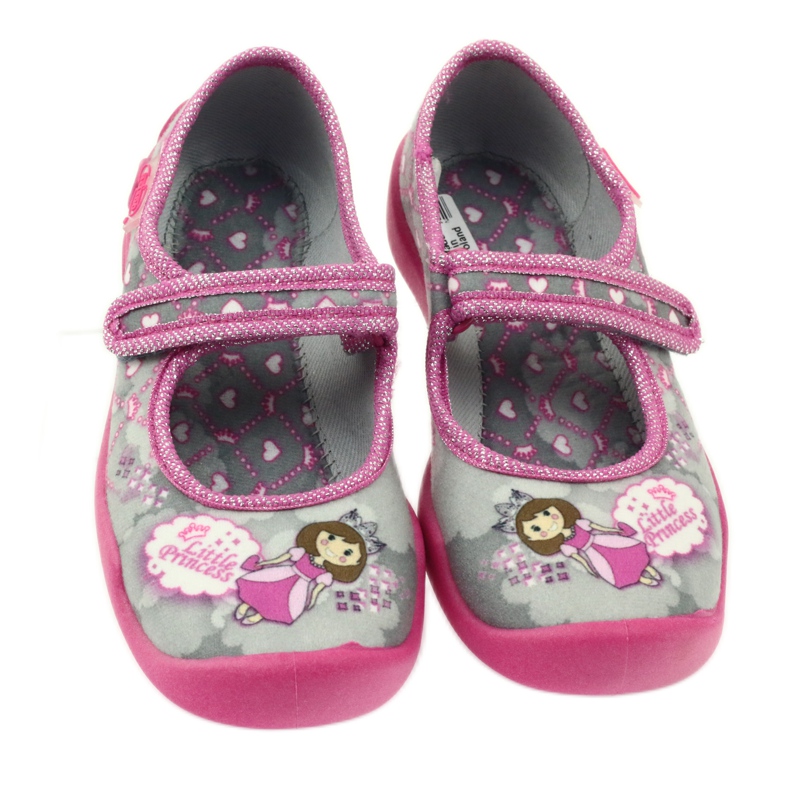 Tépőzáras papucs Befado 114x305 szürke rózsaszín 3