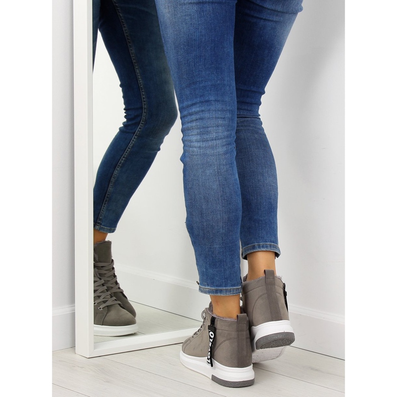 Szürke szigetelésű cipők 2018-67 szürke 2