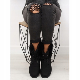 Fekete szigetelésű fa csizma BL137P Fekete 2