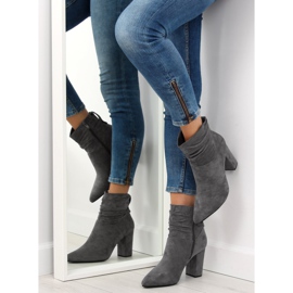 Szürke Széles sarkú szürke csizma NC781 Szürke 1 Szürke Széles sarkú szürke csizma NC781 Szürke 1