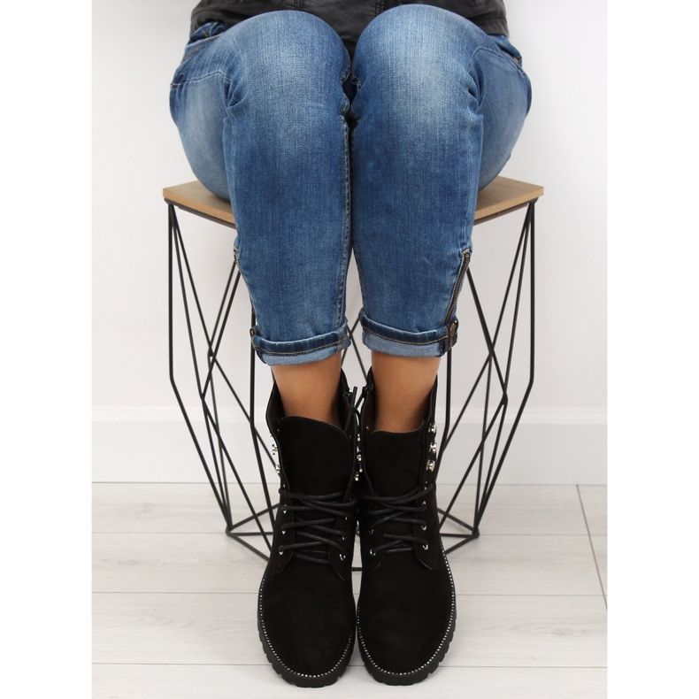 Fekete velúr munkások NC698 Fekete 2