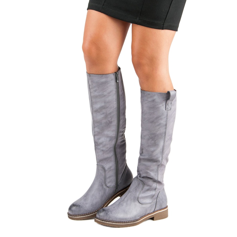 Super Me Alkalmi női csizma kék 1