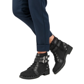 Clowse Divatos, munkás csizma fekete 2