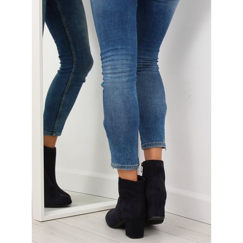 Navy blue magas sarkú csizma F780 kék sötétkék 1