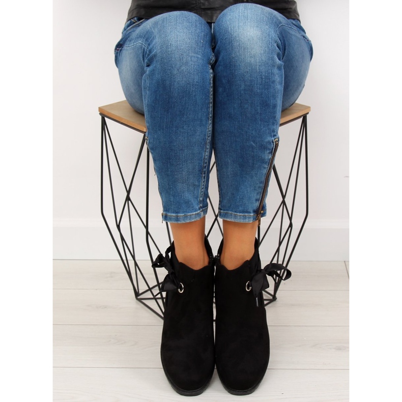 Fekete Fekete XY-528 Fekete Jodhpur csizma 1