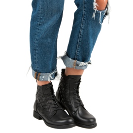 Forever Folie Alkalmi kötött bokacsizma fekete 1