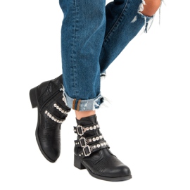 SDS Stílusos, munkás csizma fekete 2