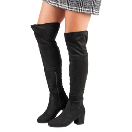 Seastar Velúr térdnadrágos csizma fekete 2