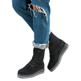 Meleg, kötött csizma fekete 2 Meleg, kötött csizma fekete 2