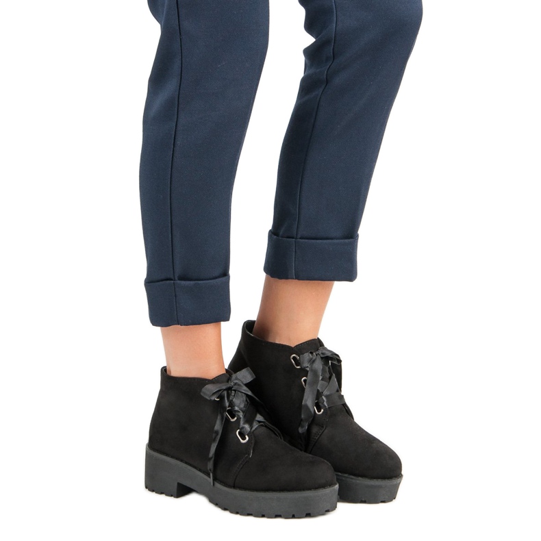 Nio Nio Stílusos alacsony csizma fekete 2