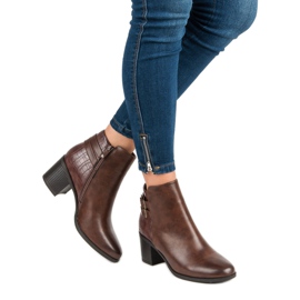 Filippo Klasszikus magas sarkú csizma barna 2