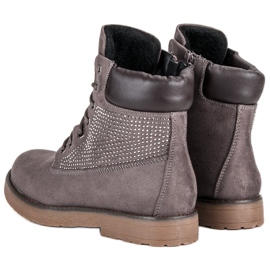 Bestelle Suede Trappers On A Slider szürke 2