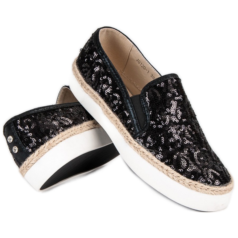 J. Star Divatos női cipők fekete 1