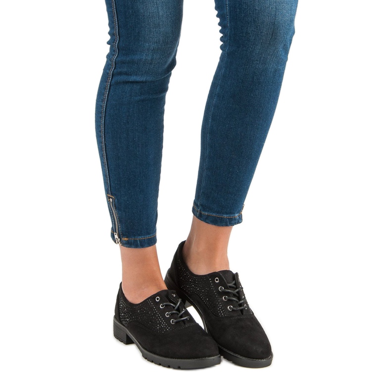 Fekete velúr cipő 1