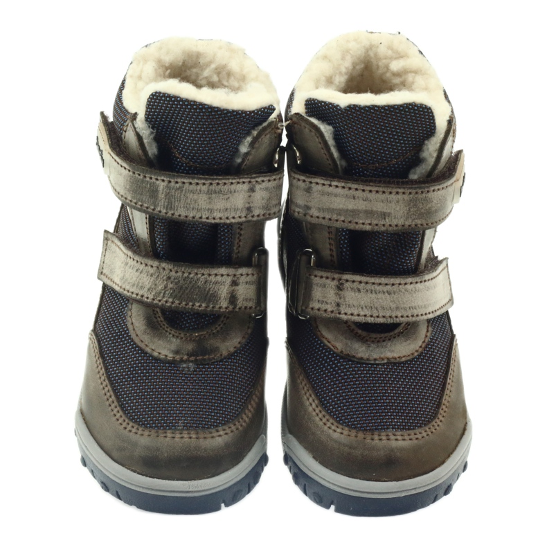 Bőrcsizma Bartuś membrán csizmával bézs sötétkék 3