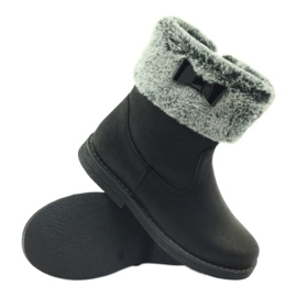 American Club Amerikai magas bakancsos téli csizma szőrmével fekete 3