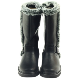 American Club Fekete hosszú csizma szőrmével 2