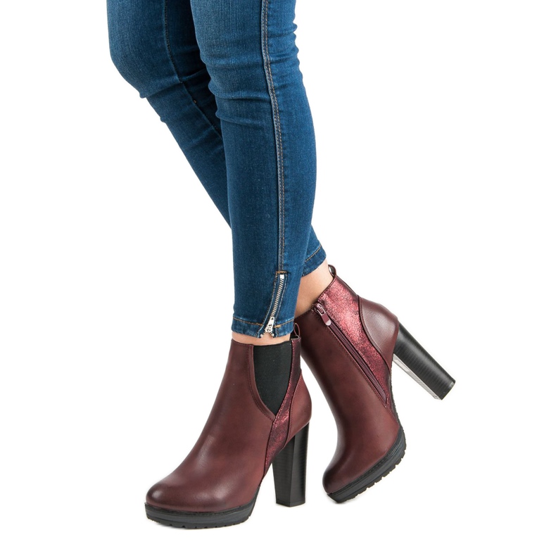 Erynn Szexi bordó csizma piros 1