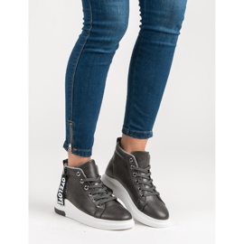 Meleg kötött cipők szürke 1