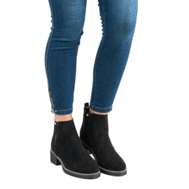 Vices Suede Chelsea csizmákat csíp fekete 1