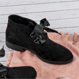 Seastar Velúr fűzős csizma fekete 2