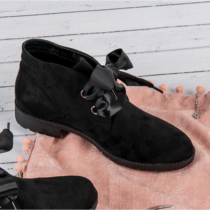 Seastar Velúr fűzős csizma fekete 2 Seastar Velúr fűzős csizma fekete 2