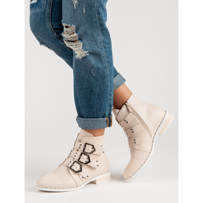 SDS Női rock csizma barna 2