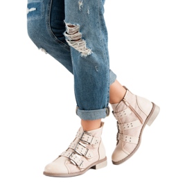 Sweet Shoes Világos rózsaszín csizma fekete 2