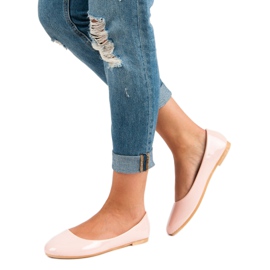 Top Shoes Lakkozott balerinák rózsaszín 1