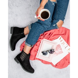 Queen Vivi Stílusos Chelsea csizma fekete 1