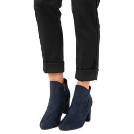 Kylie Elegáns velúr csizma kék 1