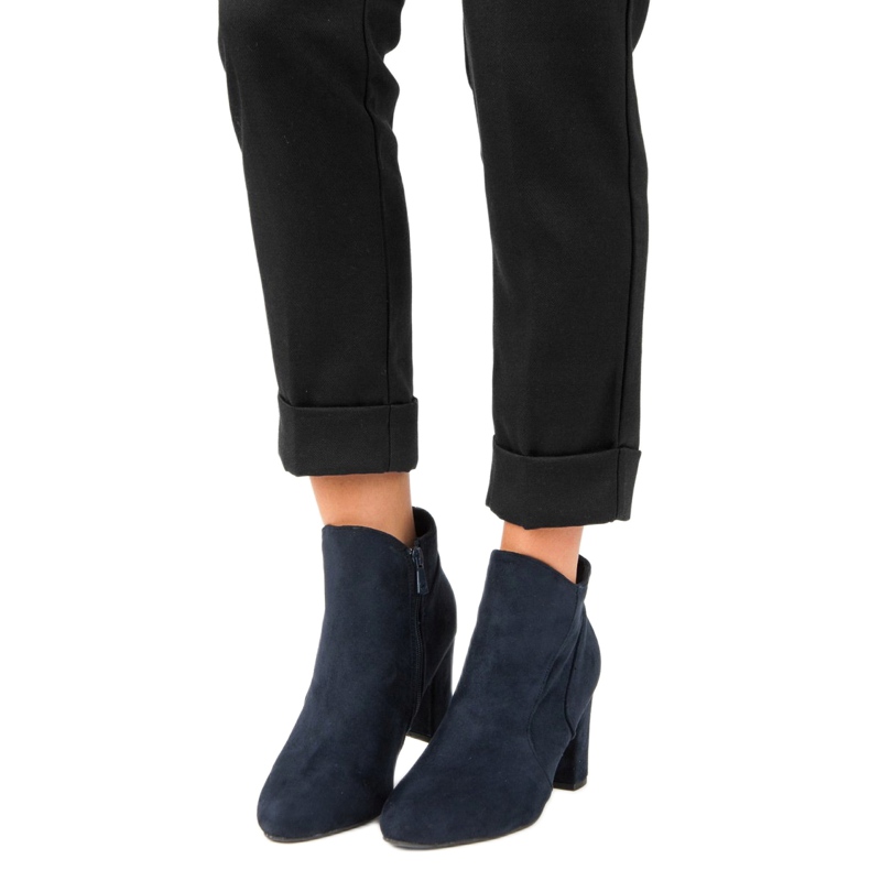 Kylie Elegáns velúr csizma kék 1